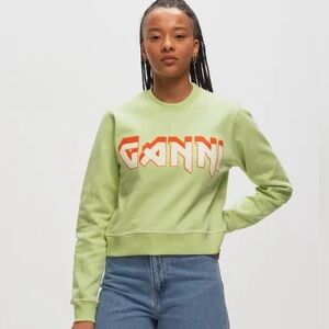 GANNI Green Isoli Rock Sweatshirt